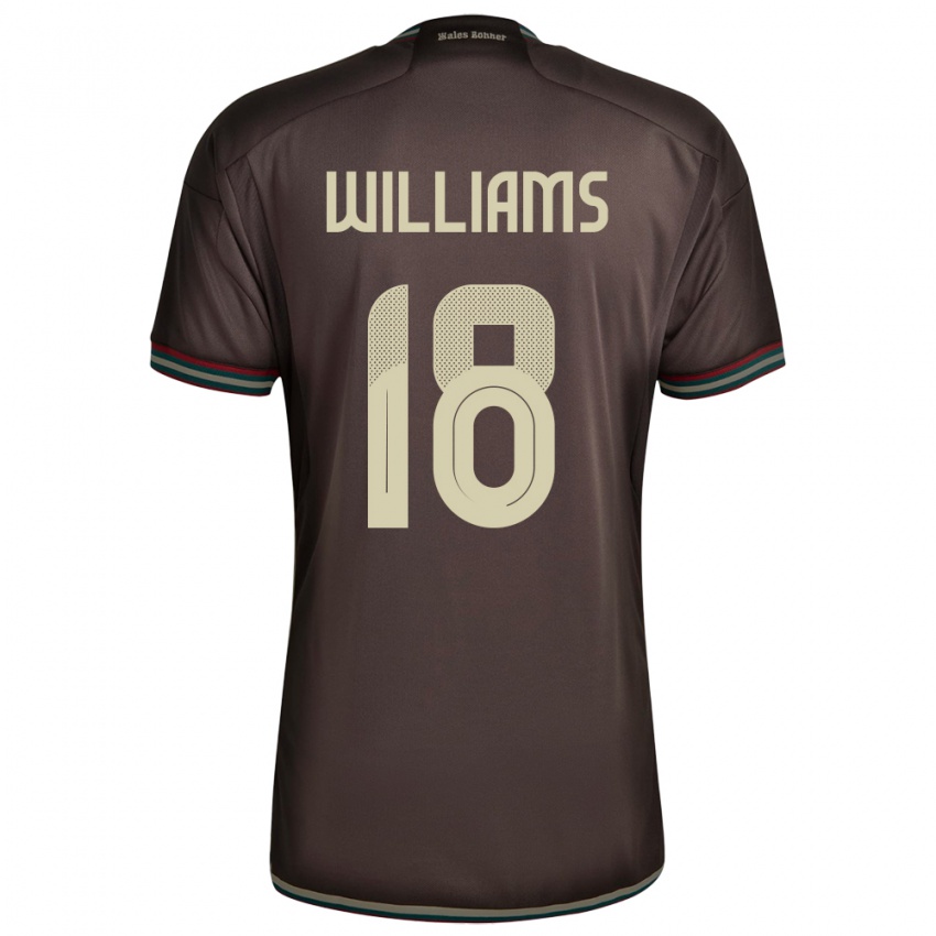 Dames Jamaica Romario Williams #18 Nachtbruin Uitshirt Uittenue 24-26 T-Shirt