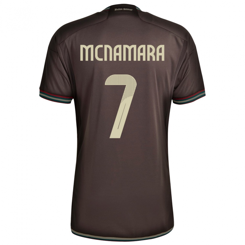 Dames Jamaica Peyton Mcnamara #7 Nachtbruin Uitshirt Uittenue 24-26 T-Shirt