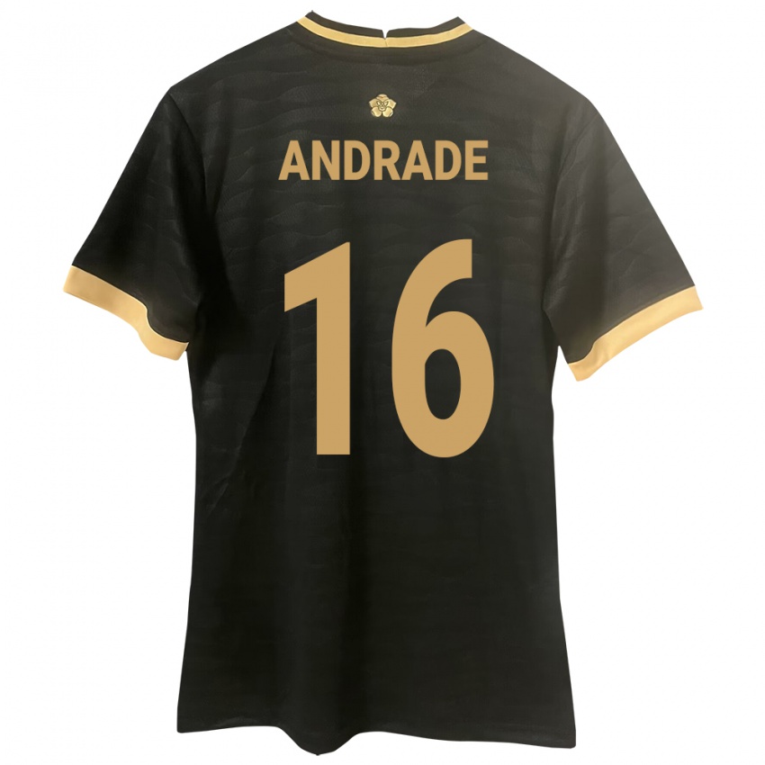 Dames Panama Andrés Andrade #16 Zwart Uitshirt Uittenue 24-26 T-Shirt