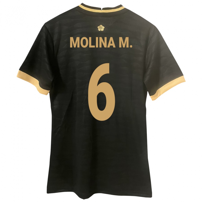 Dames Panama Mariana Molina #6 Zwart Uitshirt Uittenue 24-26 T-Shirt