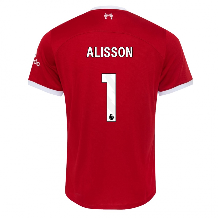 Kinderen Alisson #1 Rood Thuisshirt Thuistenue 2023/24 T-Shirt