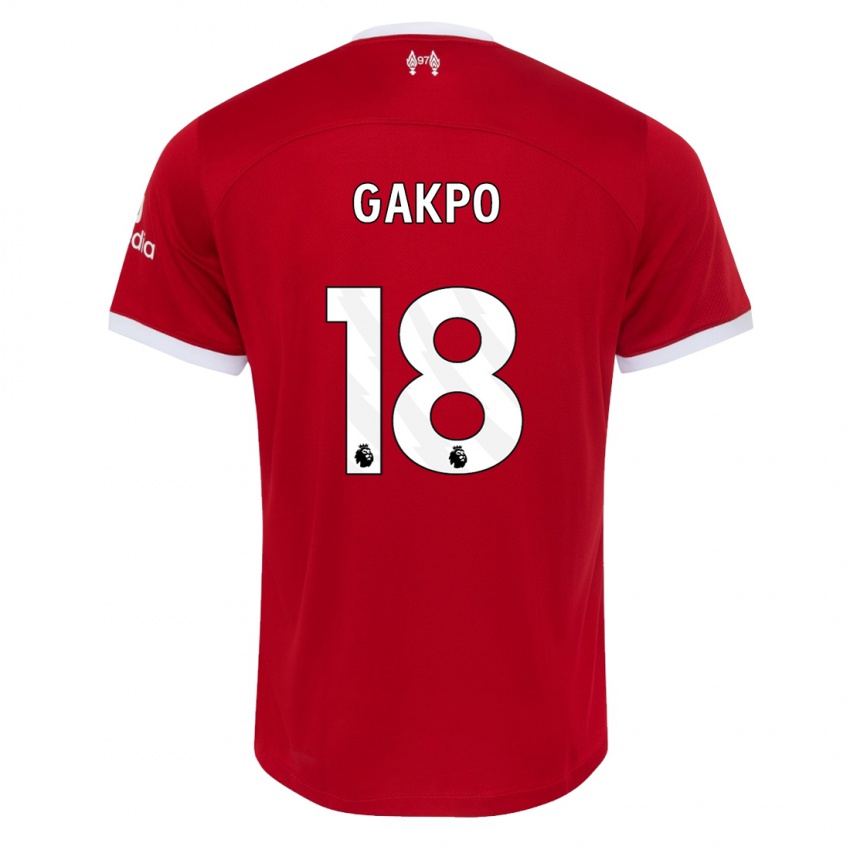 Kinderen Cody Gakpo #18 Rood Thuisshirt Thuistenue 2023/24 T-Shirt