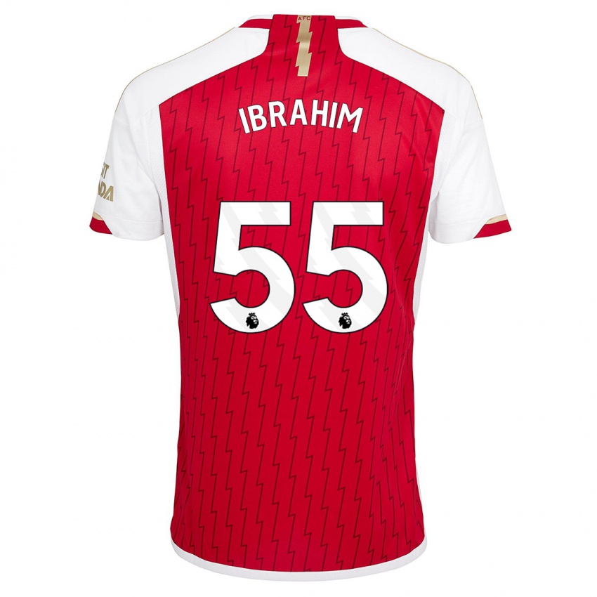 Kinderen Bradley Ibrahim #55 Rood Thuisshirt Thuistenue 2023/24 T-Shirt