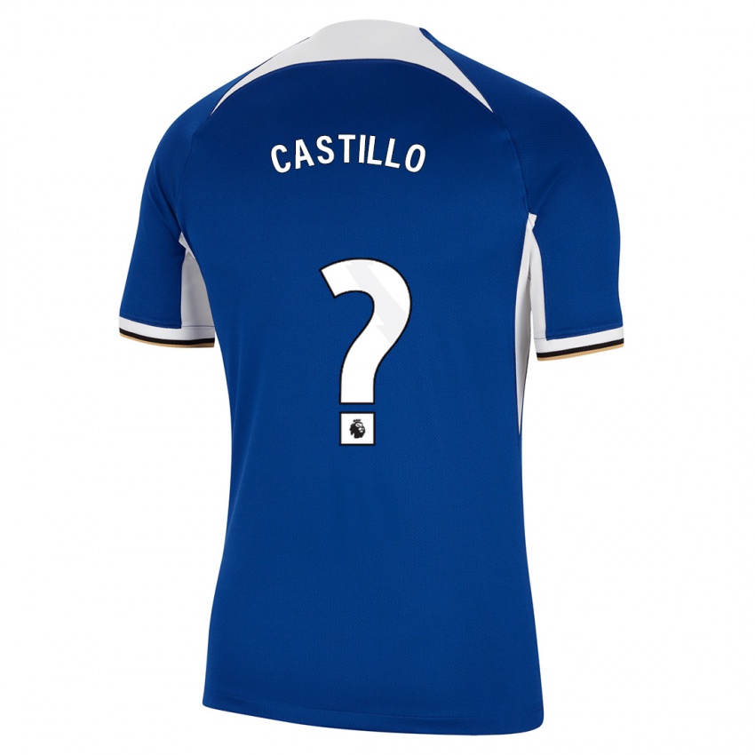 Kinderen Juan Castillo #0 Blauw Thuisshirt Thuistenue 2023/24 T-Shirt