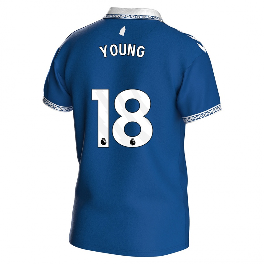 Kinderen Ashley Young #18 Koningsblauw Thuisshirt Thuistenue 2023/24 T-Shirt