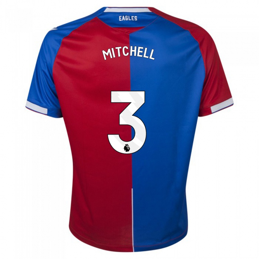 Kinderen Tyrick Mitchell #3 Rood Blauw Thuisshirt Thuistenue 2023/24 T-Shirt