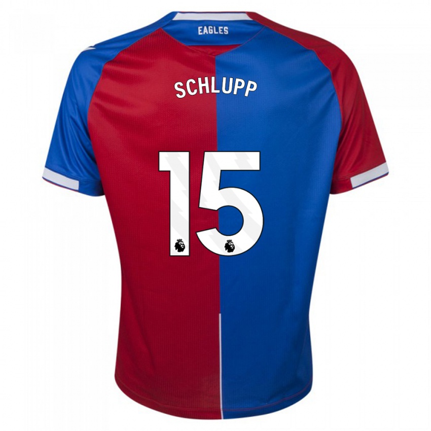 Kinderen Jeffrey Schlupp #15 Rood Blauw Thuisshirt Thuistenue 2023/24 T-Shirt