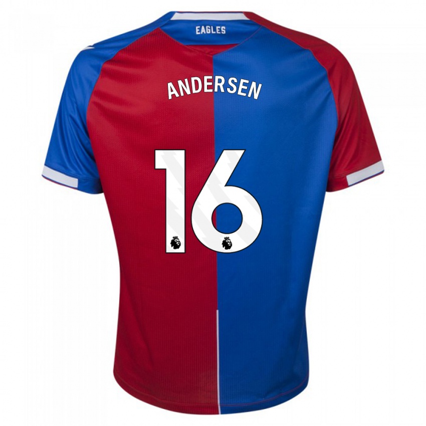 Kinderen Joachim Andersen #16 Rood Blauw Thuisshirt Thuistenue 2023/24 T-Shirt