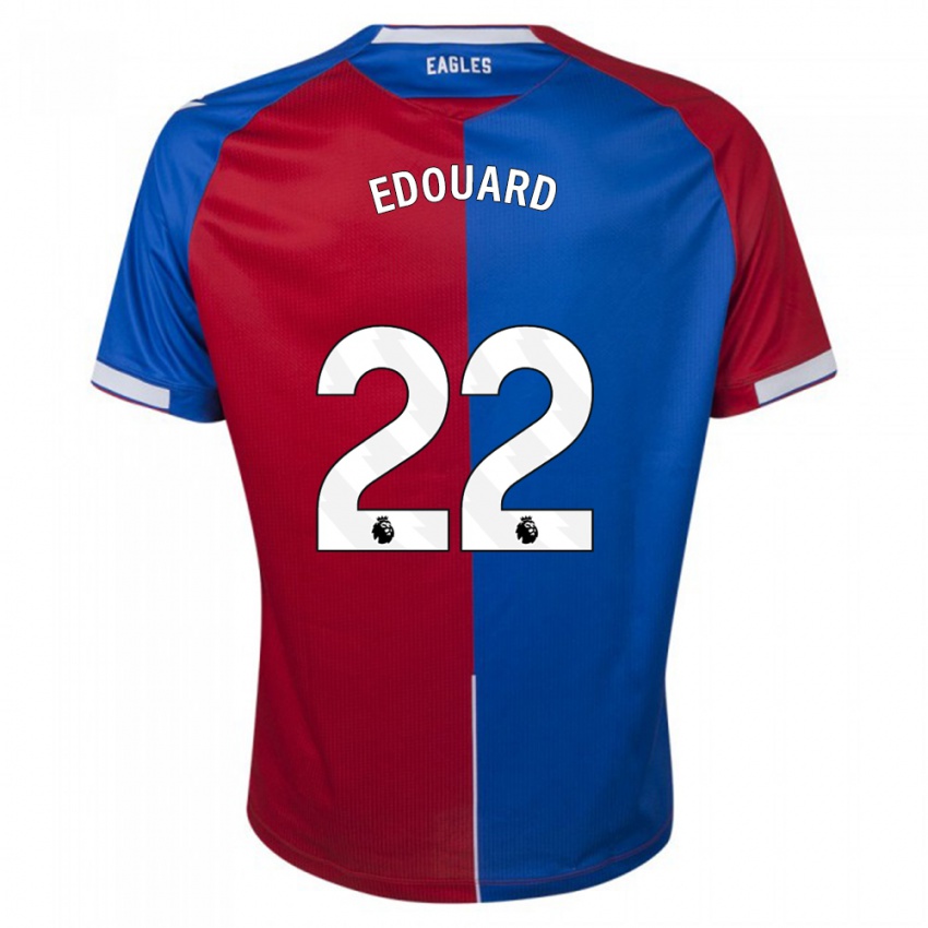 Kinderen Odsonne Edouard #22 Rood Blauw Thuisshirt Thuistenue 2023/24 T-Shirt