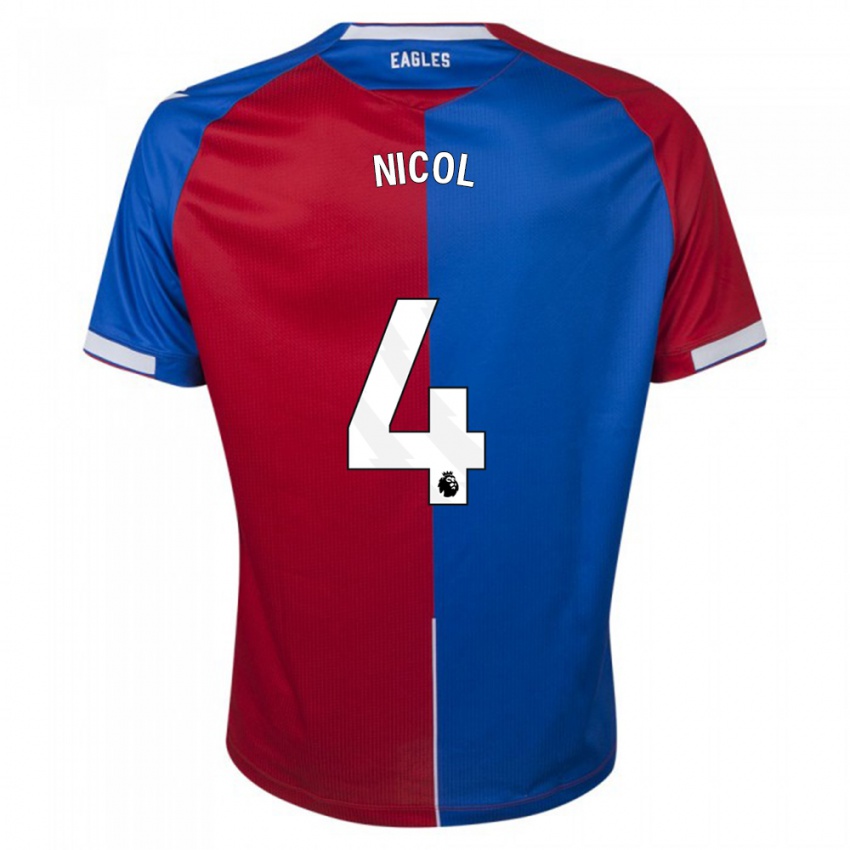 Kinderen Leigh Nicol #4 Rood Blauw Thuisshirt Thuistenue 2023/24 T-Shirt