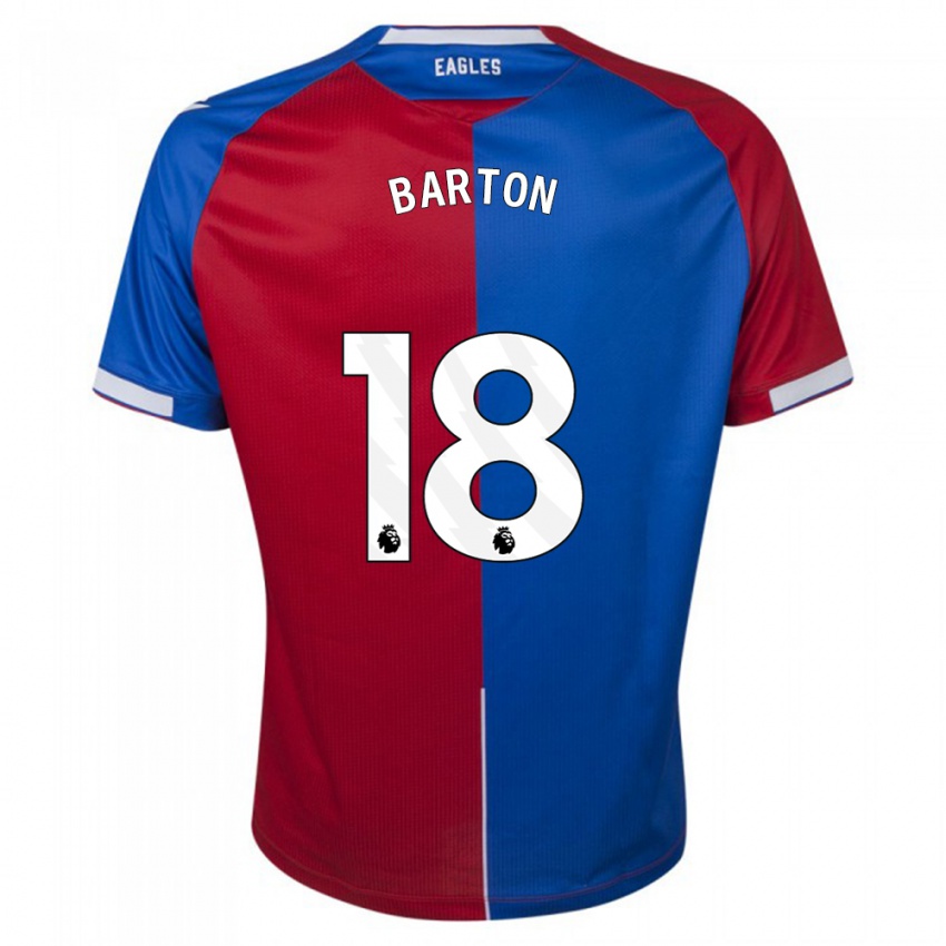 Kinderen Kirsty Barton #18 Rood Blauw Thuisshirt Thuistenue 2023/24 T-Shirt