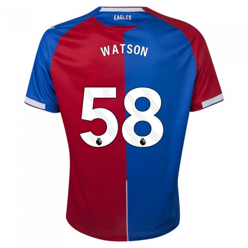 Kinderen Noah Watson #58 Rood Blauw Thuisshirt Thuistenue 2023/24 T-Shirt