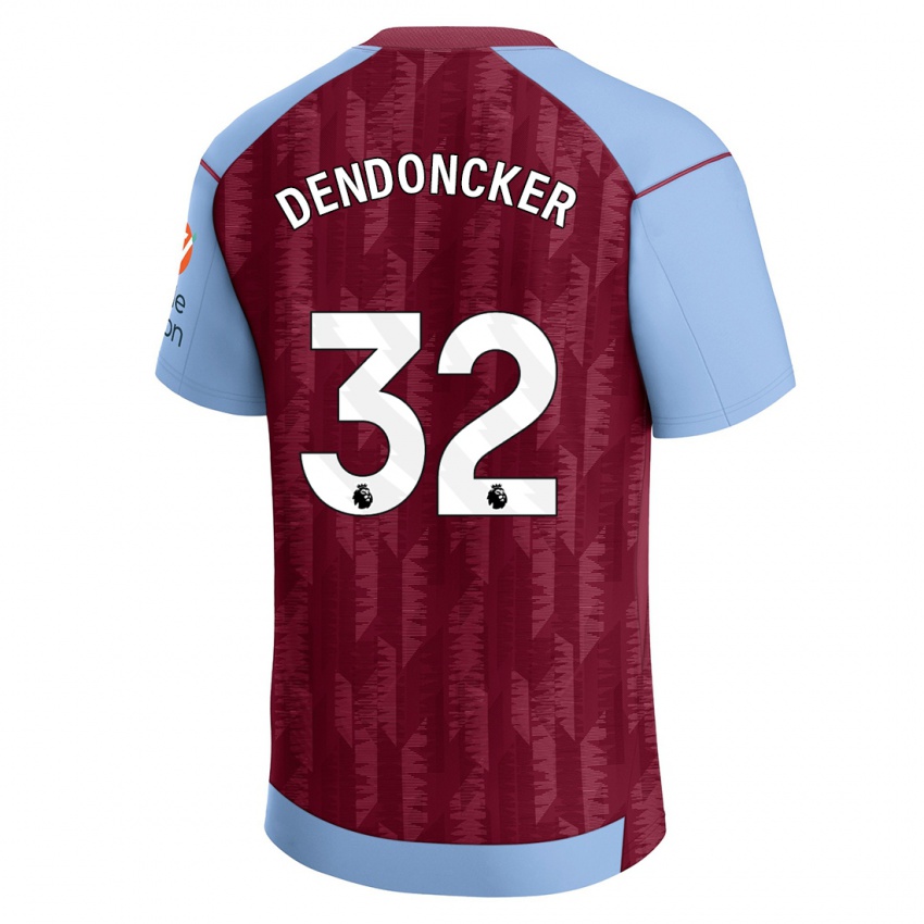 Kinderen Leander Dendoncker #32 Claret Blauw Thuisshirt Thuistenue 2023/24 T-Shirt