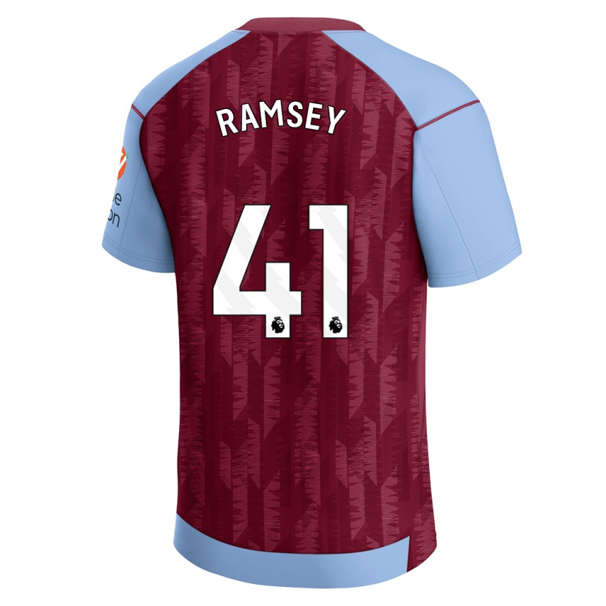 Kinderen Jacob Ramsey #41 Claret Blauw Thuisshirt Thuistenue 2023/24 T-Shirt