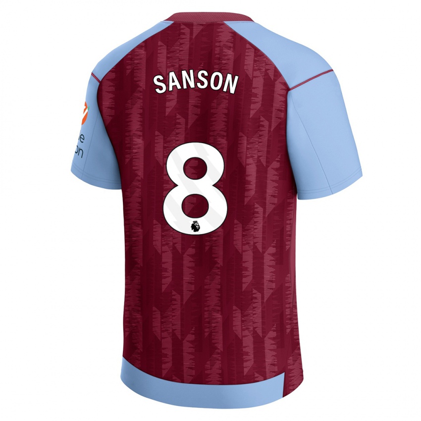 Kinderen Morgan Sanson #8 Claret Blauw Thuisshirt Thuistenue 2023/24 T-Shirt