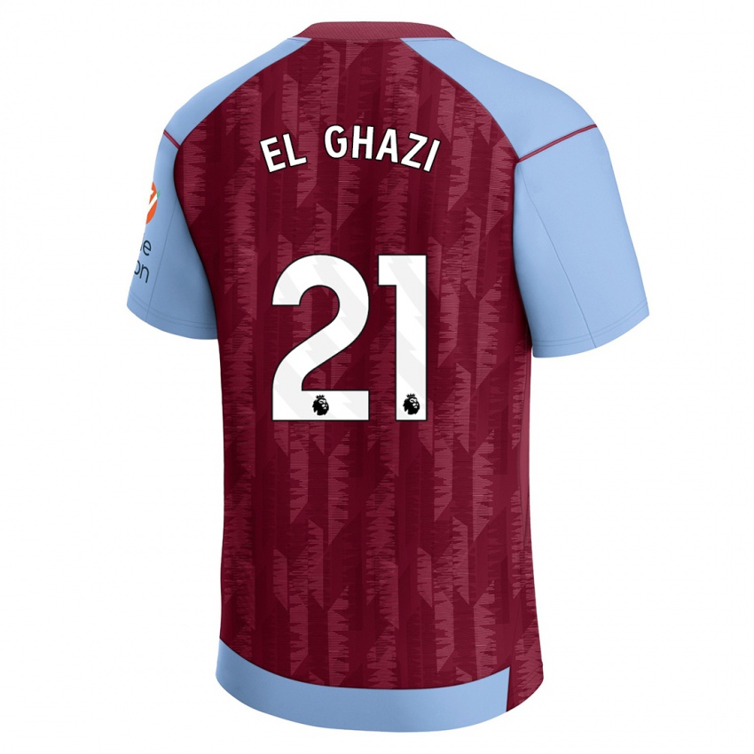 Kinderen Anwar El Ghazi #21 Claret Blauw Thuisshirt Thuistenue 2023/24 T-Shirt