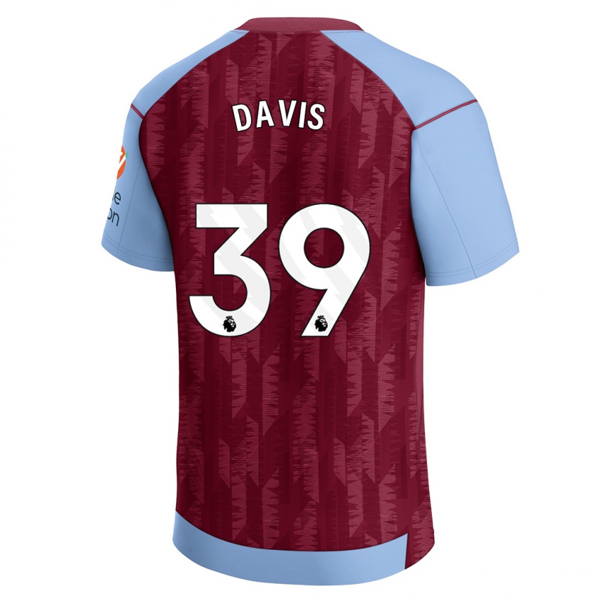 Kinderen Keinan Davis #39 Claret Blauw Thuisshirt Thuistenue 2023/24 T-Shirt