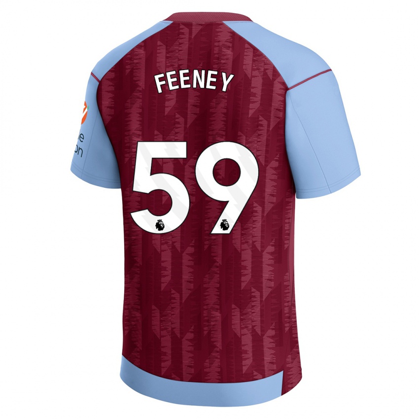 Kinderen Josh Feeney #59 Claret Blauw Thuisshirt Thuistenue 2023/24 T-Shirt