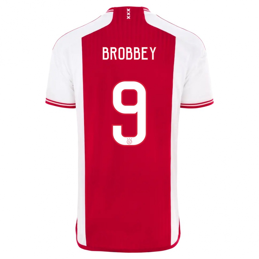 Kinderen Brian Brobbey #9 Rood Wit Thuisshirt Thuistenue 2023/24 T-Shirt