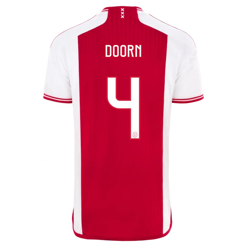 Kinderen Lisa Doorn #4 Rood Wit Thuisshirt Thuistenue 2023/24 T-Shirt