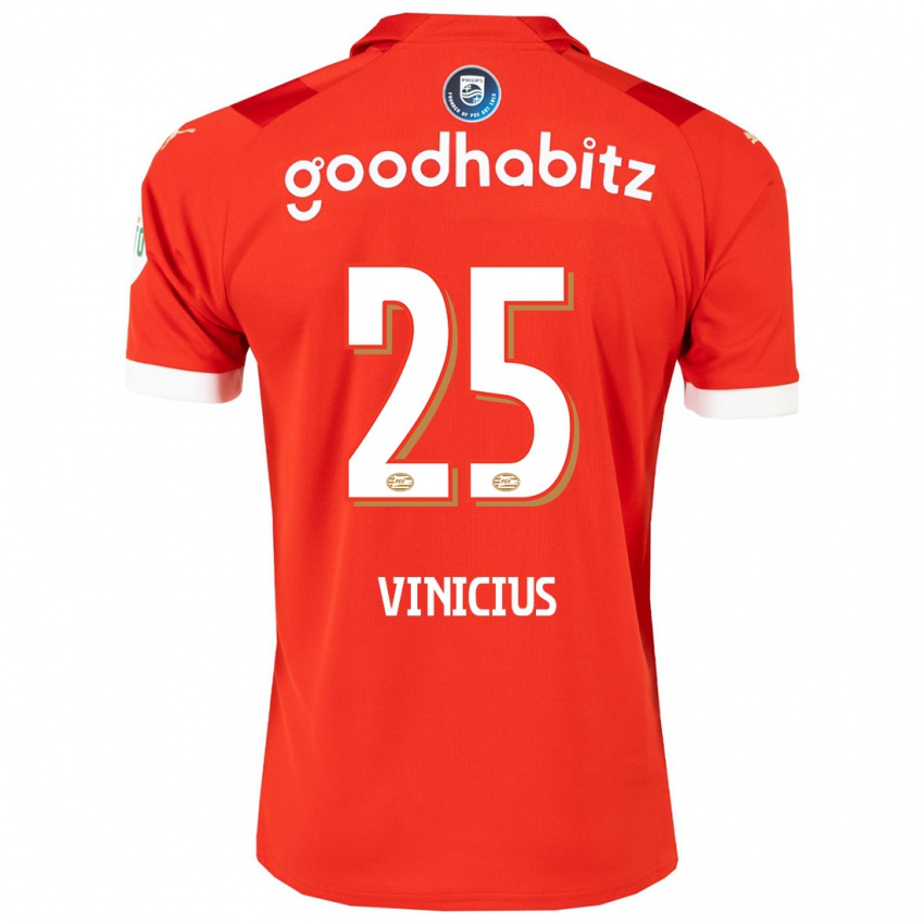 Kinderen Carlos Vinicius #25 Rood Thuisshirt Thuistenue 2023/24 T-Shirt