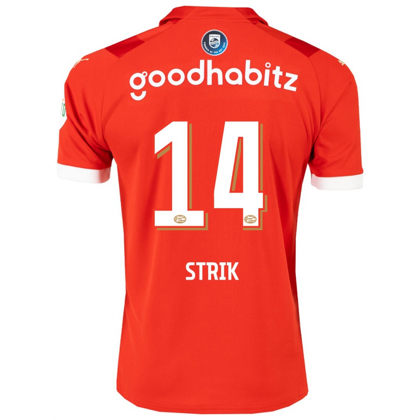 Kinderen Laura Strik #14 Rood Thuisshirt Thuistenue 2023/24 T-Shirt