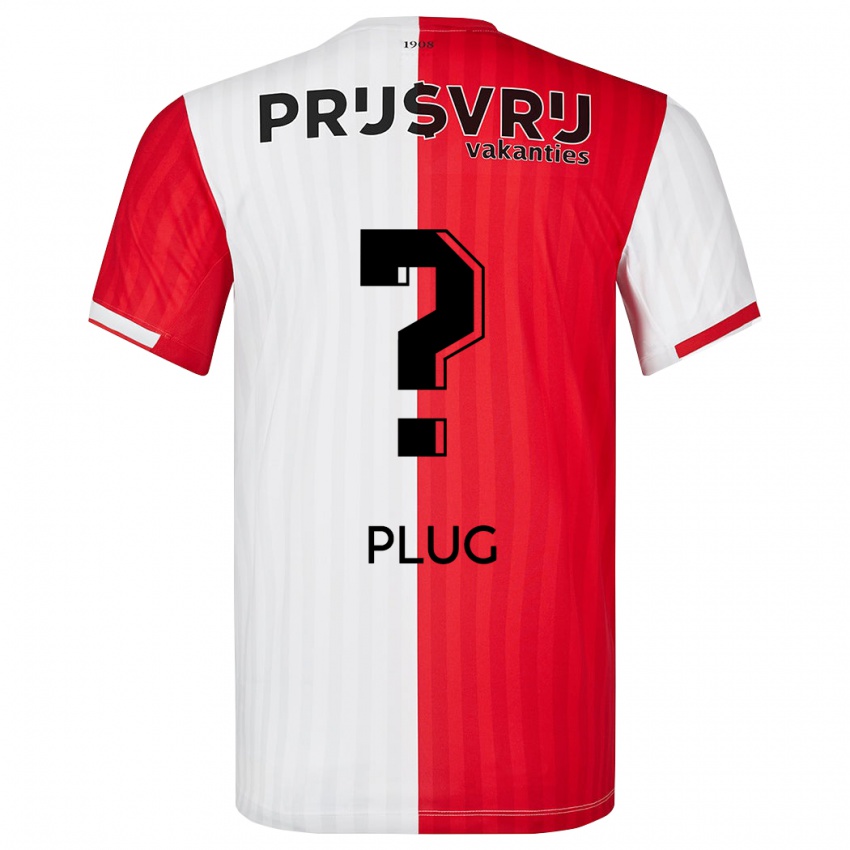 Kinderen Jan Plug #0 Rood Wit Thuisshirt Thuistenue 2023/24 T-Shirt