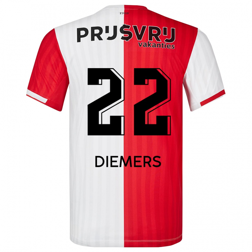 Kinderen Mark Diemers #22 Rood Wit Thuisshirt Thuistenue 2023/24 T-Shirt