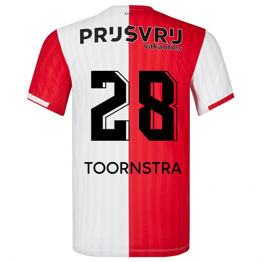 Kinderen Jens Toornstra #28 Rood Wit Thuisshirt Thuistenue 2023/24 T-Shirt