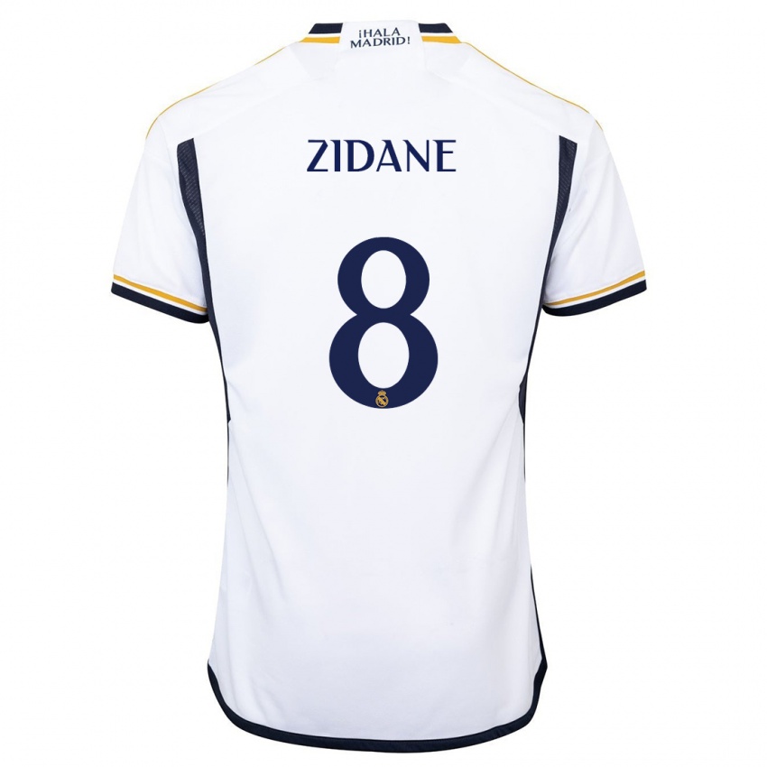 Kinderen Theo Zidane #8 Wit Thuisshirt Thuistenue 2023/24 T-Shirt