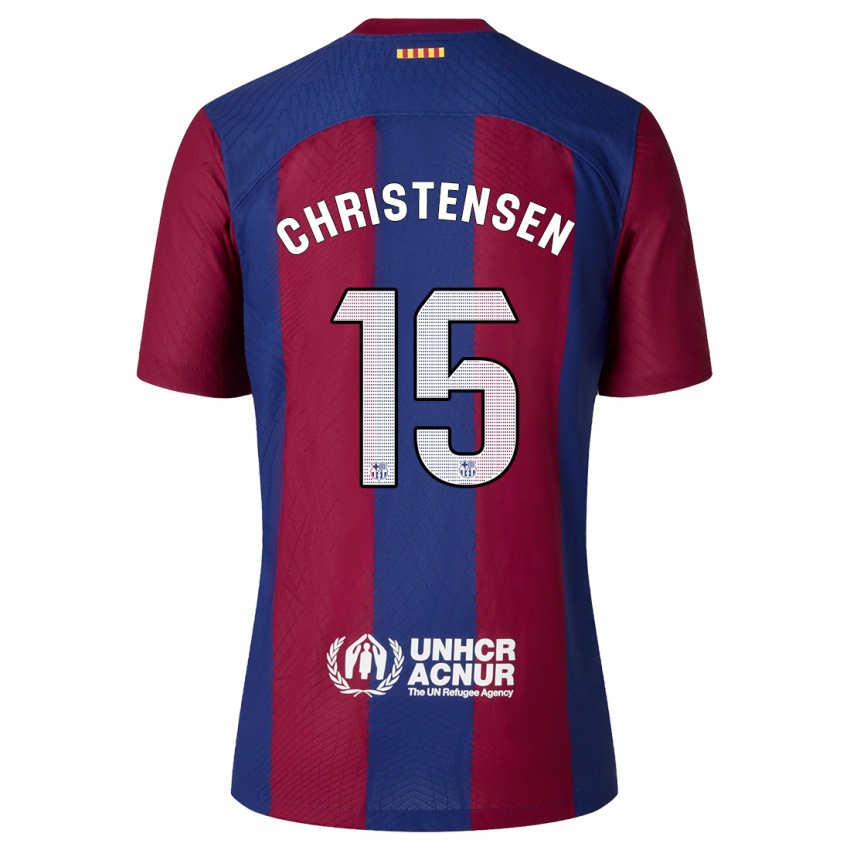 Kinderen Andreas Christensen #15 Rood Blauw Thuisshirt Thuistenue 2023/24 T-Shirt