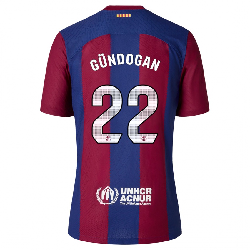 Kinderen Ilkay Gundogan #22 Rood Blauw Thuisshirt Thuistenue 2023/24 T-Shirt