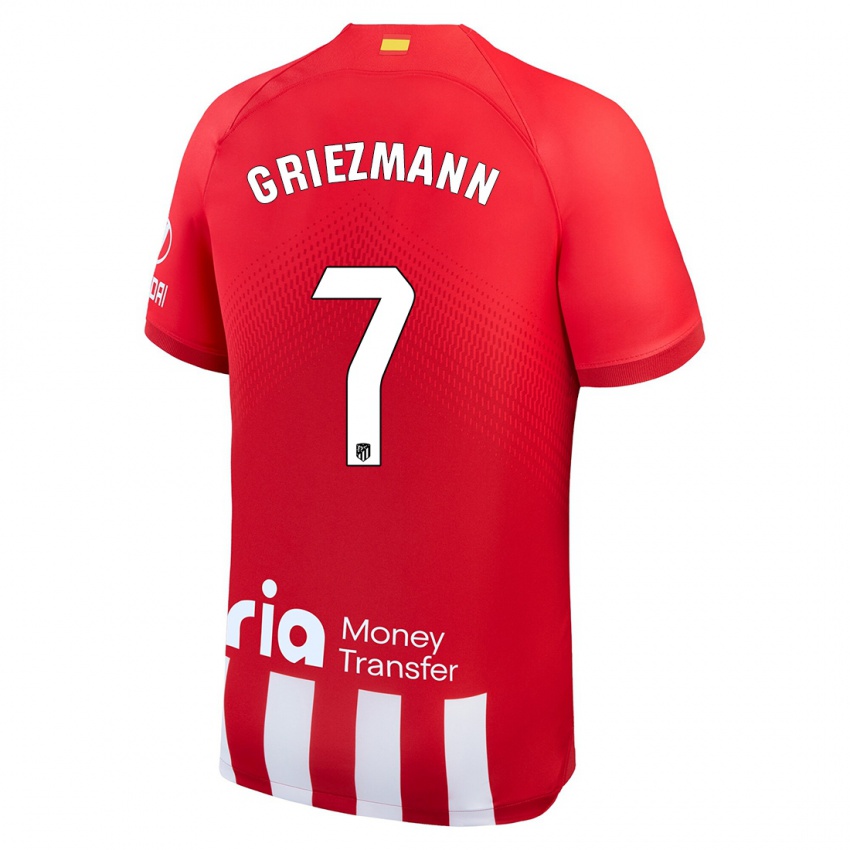 Kinderen Antoine Griezmann #7 Rood Wit Thuisshirt Thuistenue 2023/24 T-Shirt