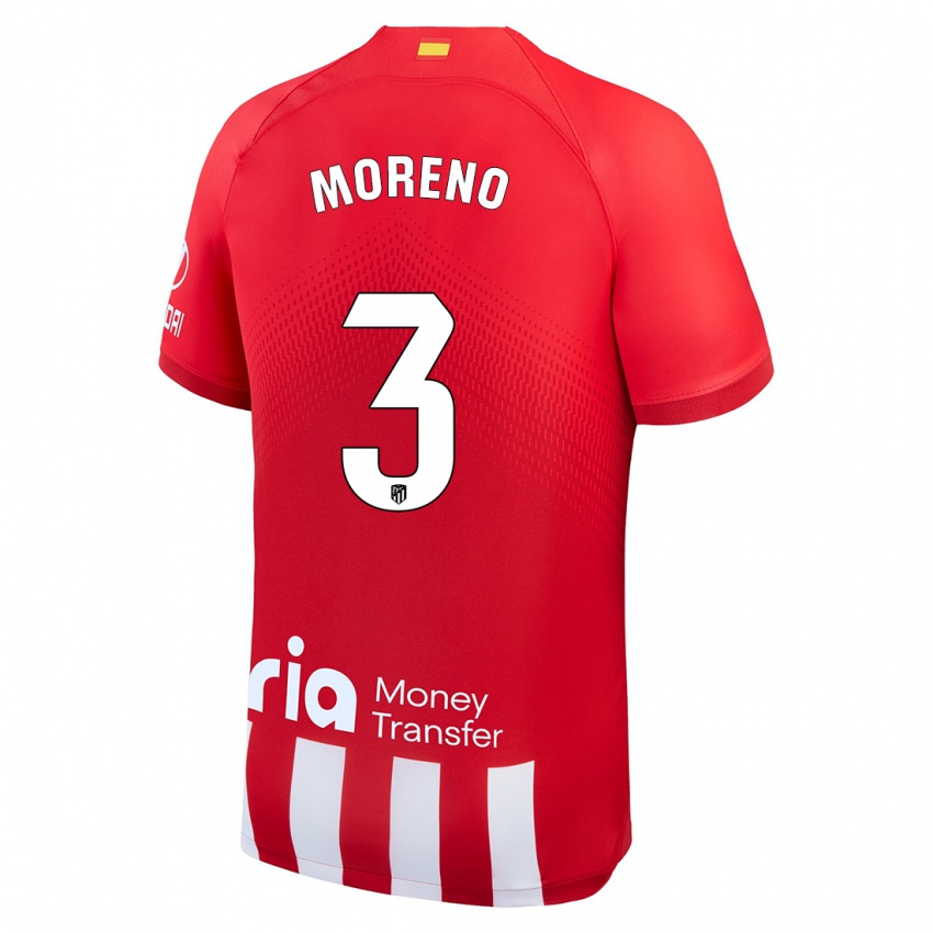 Kinderen Marco Moreno #3 Rood Wit Thuisshirt Thuistenue 2023/24 T-Shirt