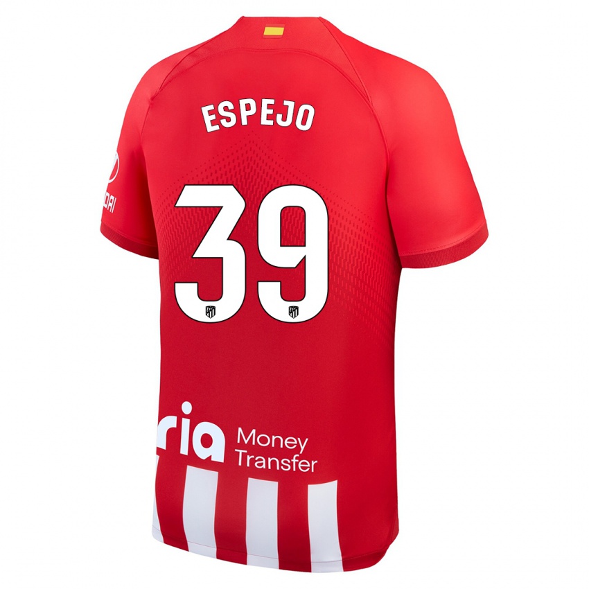 Kinderen Diego Espejo #39 Rood Wit Thuisshirt Thuistenue 2023/24 T-Shirt