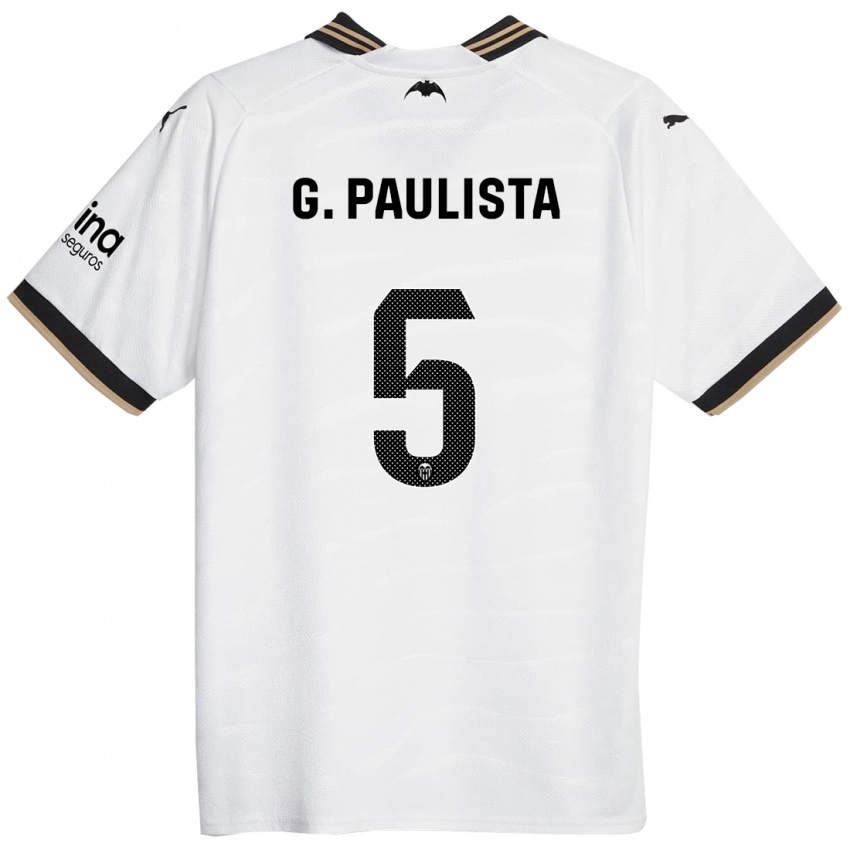 Kinderen Gabriel Paulista #5 Wit Thuisshirt Thuistenue 2023/24 T-Shirt
