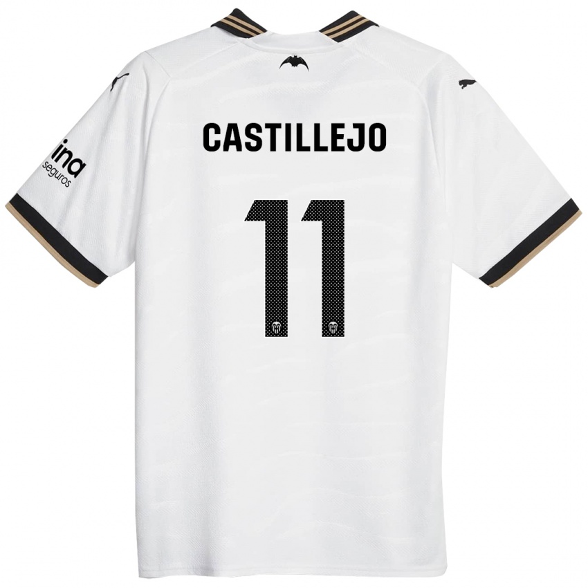 Kinderen Samu Castillejo #11 Wit Thuisshirt Thuistenue 2023/24 T-Shirt