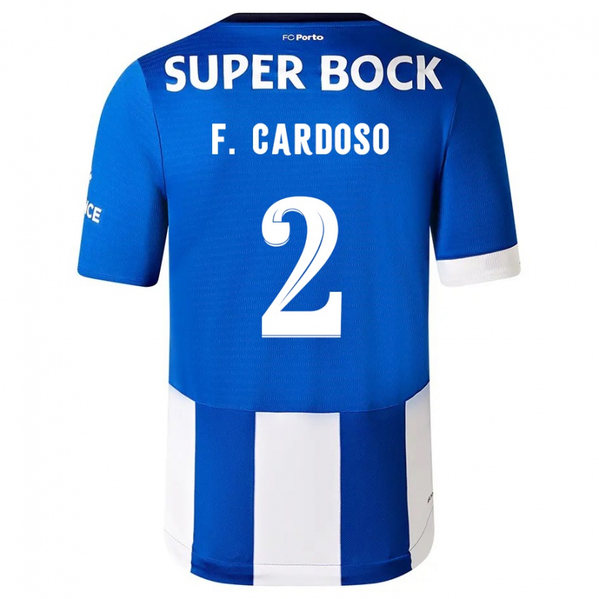 Kinderen Fabio Cardoso #2 Blauw Wit Thuisshirt Thuistenue 2023/24 T-Shirt