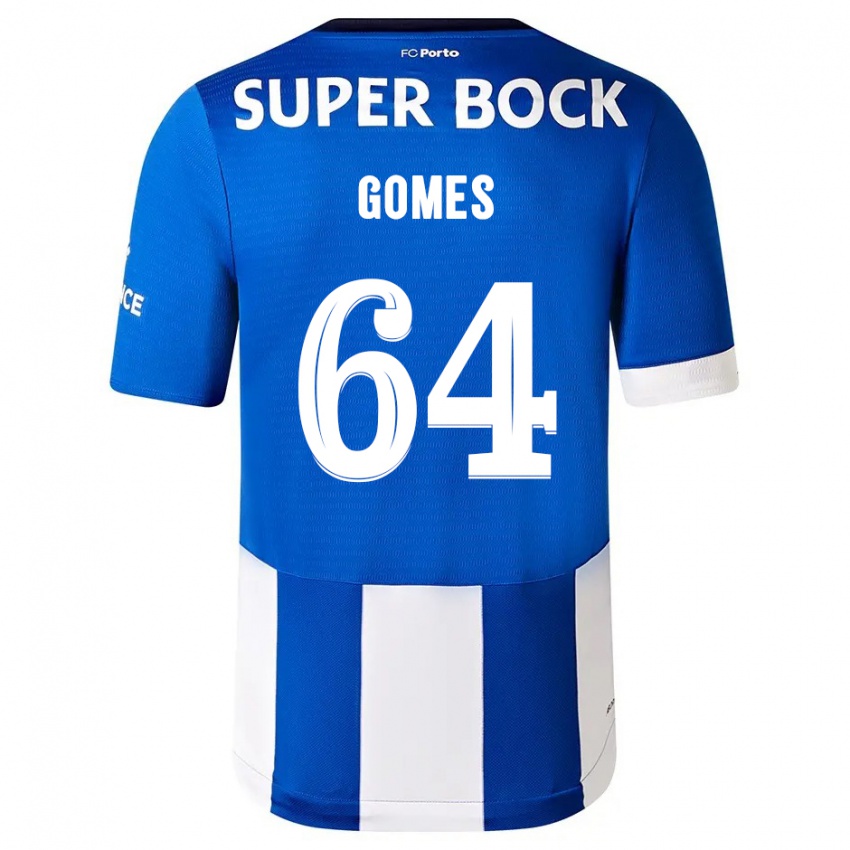 Kinderen Luís Gomes #64 Blauw Wit Thuisshirt Thuistenue 2023/24 T-Shirt