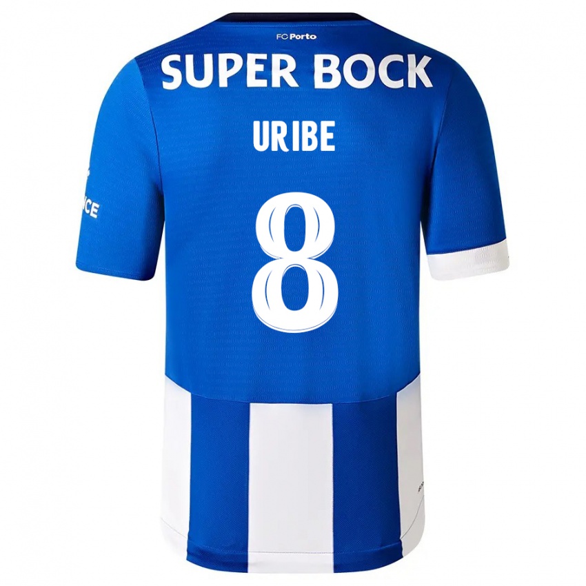 Kinderen Mateus Uribe #8 Blauw Wit Thuisshirt Thuistenue 2023/24 T-Shirt