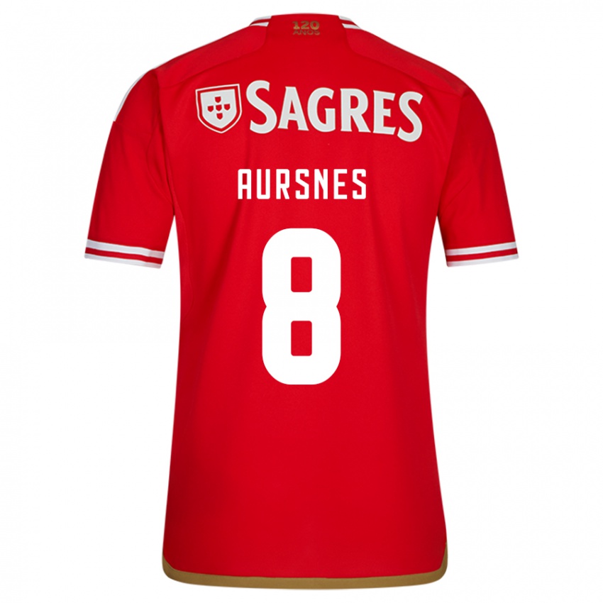 Kinderen Fredrik Aursnes #8 Rood Thuisshirt Thuistenue 2023/24 T-Shirt