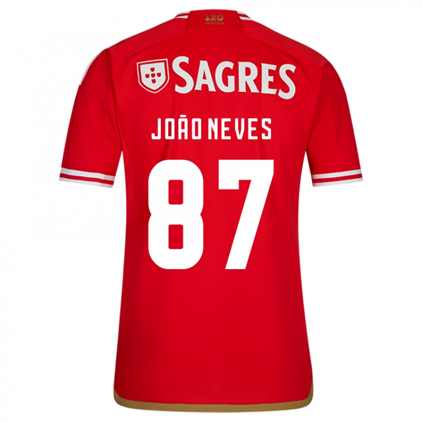 Kinderen João Neves #87 Rood Thuisshirt Thuistenue 2023/24 T-Shirt