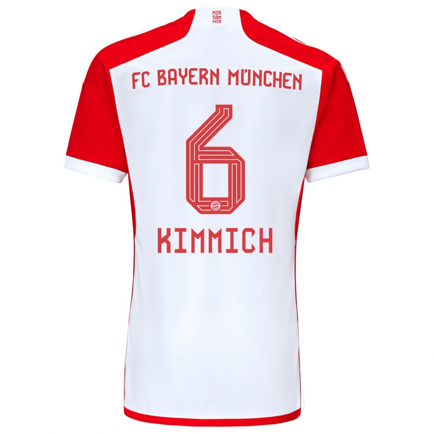 Kinderen Joshua Kimmich #6 Rood Wit Thuisshirt Thuistenue 2023/24 T-Shirt