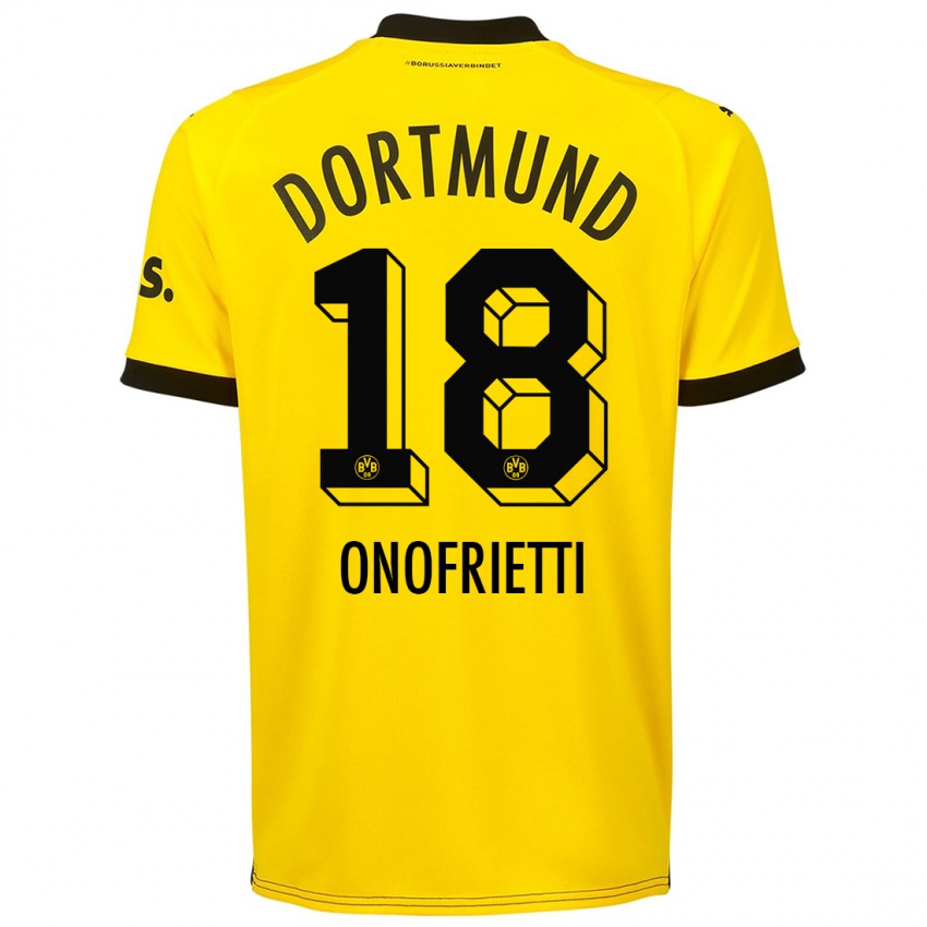 Kinderen Vincenzo Onofrietti #18 Geel Thuisshirt Thuistenue 2023/24 T-Shirt