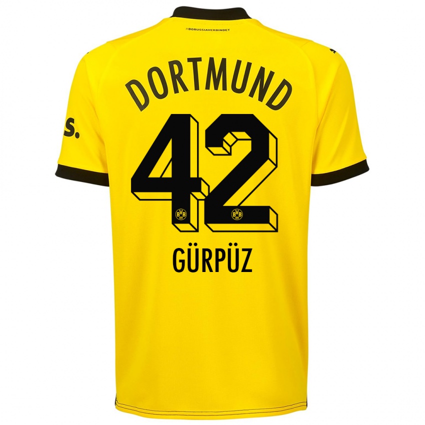 Kinderen Goktan Gurpuz #42 Geel Thuisshirt Thuistenue 2023/24 T-Shirt