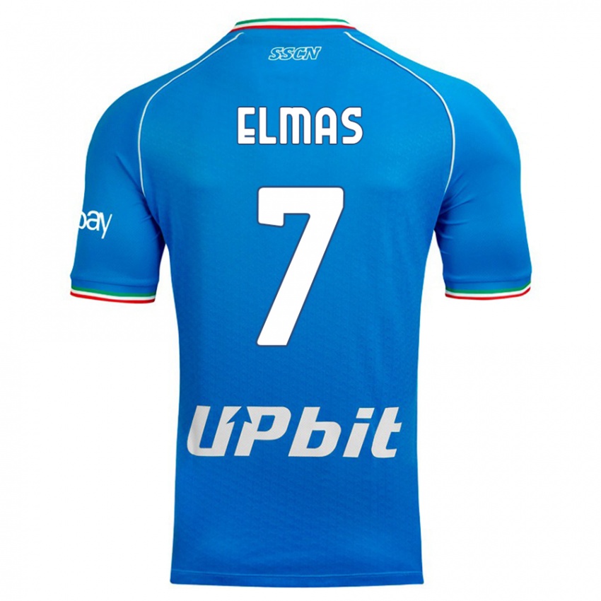 Kinderen Eljif Elmas #7 Hemelsblauw Thuisshirt Thuistenue 2023/24 T-Shirt