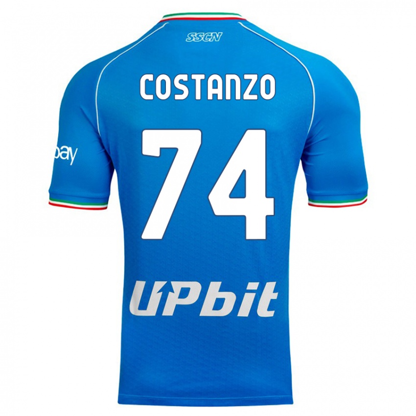 Kinderen Davide Costanzo #74 Hemelsblauw Thuisshirt Thuistenue 2023/24 T-Shirt