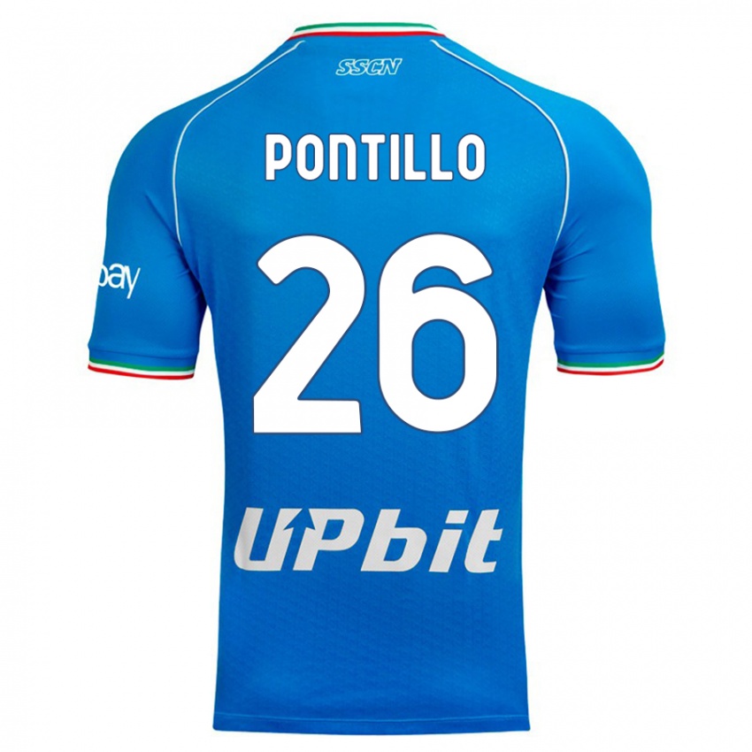 Kinderen Pasquale Pontillo #26 Hemelsblauw Thuisshirt Thuistenue 2023/24 T-Shirt