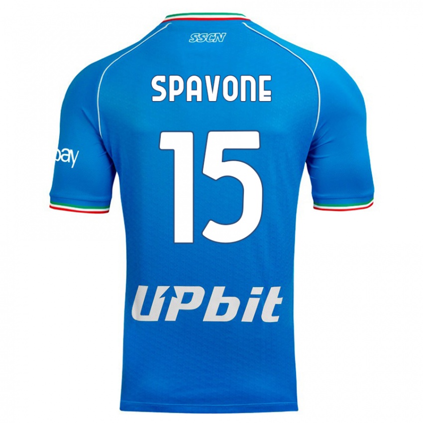 Kinderen Alessandro Spavone #15 Hemelsblauw Thuisshirt Thuistenue 2023/24 T-Shirt