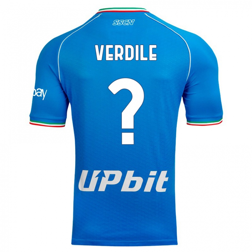 Kinderen Domenico Verdile #0 Hemelsblauw Thuisshirt Thuistenue 2023/24 T-Shirt